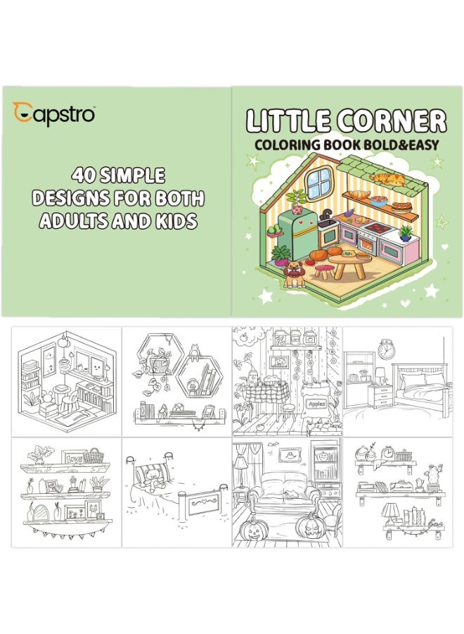 Capstro Bold & Easy Coloring Book for Kids – Cute, Simple Designs for Relaxing Creative Play | Large Illustration Art Book for Children – Cozy Home Corner Theme - Image 5